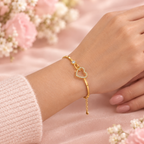 Bracelete Coração e Infinito Personalizada