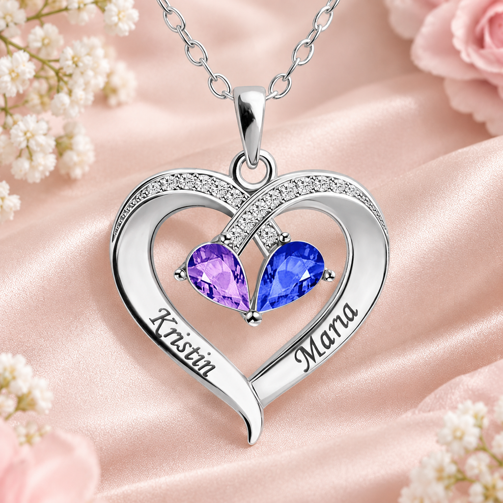 Colar Coração Personalizado com 2 Nomes