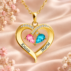 Colar Coração Personalizado com 2 Nomes
